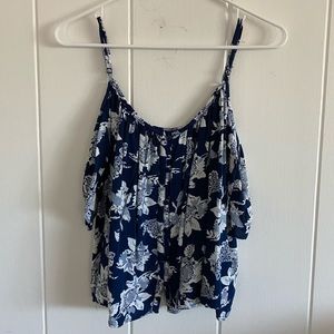 blue floral top